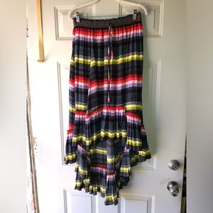 Free People striped high/low skirt size S